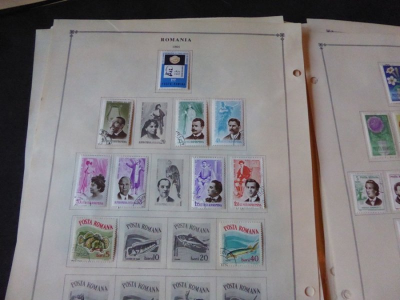 Romania 1962-1965 Stamp Collection many on Scott Intl Album Pages