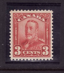 Canada-Sc#151- id6203-unused 3c og NH dark carmine KGV Scroll -1928-