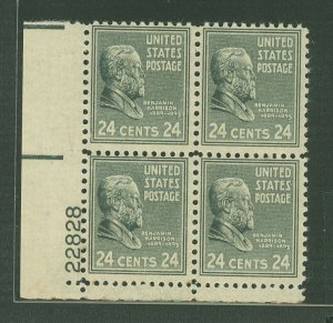 United States #828 Mint (NH) Plate Block