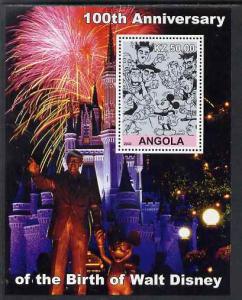 Angola 2002 Birth Centenary of Walt Disney #06 perf s/she...