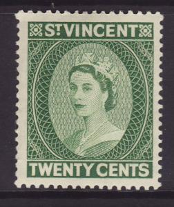 1955 St Vincent 20c Wmk Script Mint
