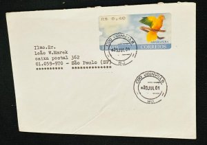 CM) 2001. BRAZIL. WILD BIRD. FDC. INTERNAL MAIL. XF