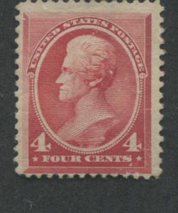 1888 US Stamp #215 4c Mint Never Hinged Fine Disturbed OG Catalogue Value $180