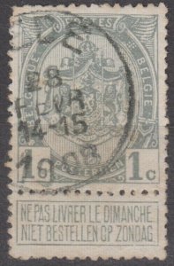 Belgium Scott #82 1905 Used