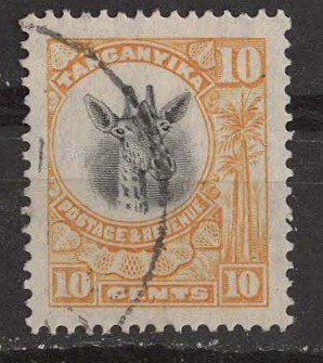 Tanganyika # 13  Giraffe Head - 10c  1925  (1) VF Used