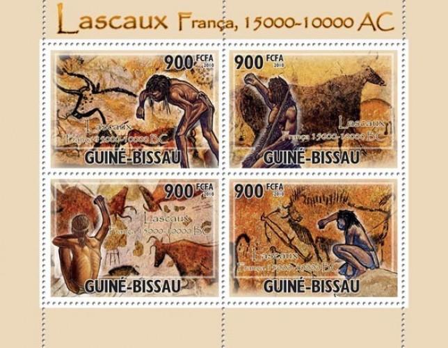 GUINE BISSAU 2010 SHEET CAVE OF LASCAUX ARTE RUPESTRE RUPESTRY ART gb10506a