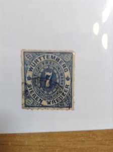 Germany  (Wurttemburg) SC #50   Used