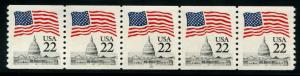2115 US 22c Flag over Capital coil, MNH PNC5 #10