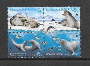 MARINE LIFE - AUSTRALIAN ANTARCTIC TERRITORY #L118   WWF  MNH