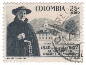 COLOMBIA 1958. AIRMAIL STAMP. SCOTT # C313. USED. # 3