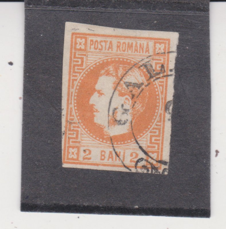 Romania Scott # 33 Used Stamp 1868 2b Prince Carol Cat $40.00 