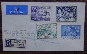 Falkland Island 1949 Universal Postal Union set on FDC