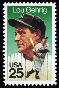 US 2417 MNH VF 25 Cent Lou Gehrig NY Yankee