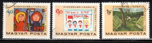 Hungary #1934-36 ~ Cplt Set of  3 ~ Childrens Painting ~ Ucto, MX-Hinge ~ (1968)