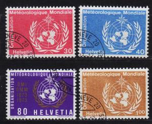 SCHWEIZ SWITZERLAND [OMM/WMO] MiNr 0010-13 ( O/used )