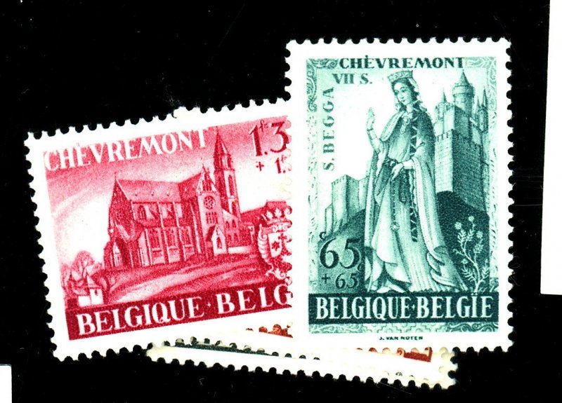 BELGIUM B451-4 MINT FVF OG LH Cat $17