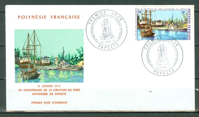 FRENCH POLYNESIA 1972 AIR   #C83...FDC