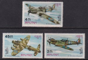 Bhutan 88-88B Airplanes MNH VF