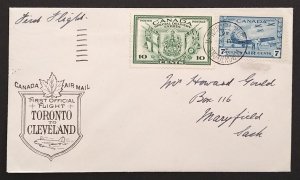 Canada C8|E10 on 1946 First Flight Cover XF