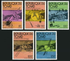 Chad 314-315,C191-C193,C194,MNH.Michel 747-751,Bl.66. Viking Mars Project,1976.