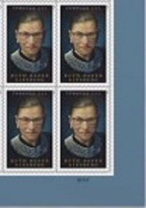 #5821 2023 Ruth Bader Ginsburg Plate Block/4 - MNH