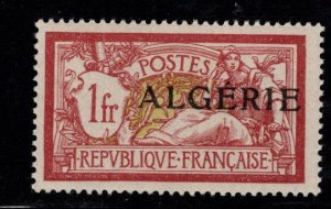 ALGERIA Scott 28 MH* 1 Franc Merson stamp