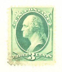 US STAMP SCOTT #147 WASHINGTON 3C NBNCo NO GRILL, 1870