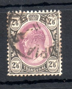 Transvaal KEVII 1902 2s 6d SG253 fine used WMK CA WS19227