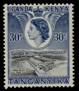 KENYA UGANDA TANGANYIKA QEII SG171, 30c black & deep ultramarine, M MINT.