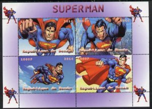 BENIN - 2014 - Superman Comic Strip - Perf 4v Sheet - MNH - Private Issue