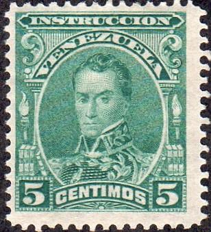 Venezuela AR27 - Mint-H - 5c Simon Bolivar (1904)