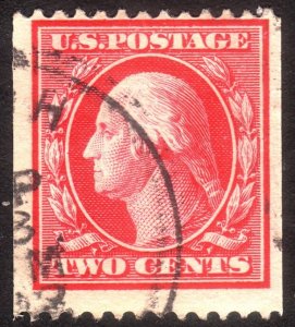 1910, US 2c, Washington, Used, Sc 386