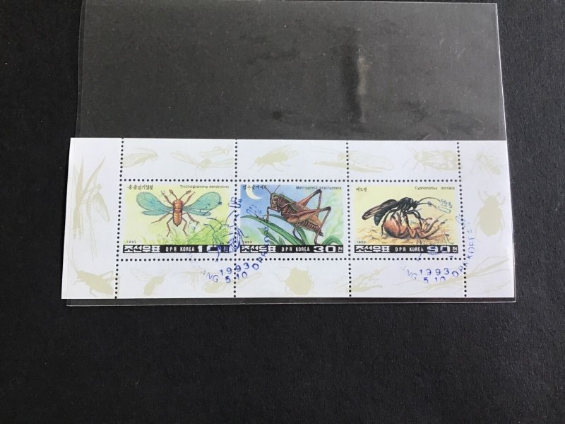 Korea 1993 Insects Cancelled Stamp Sheet R38670