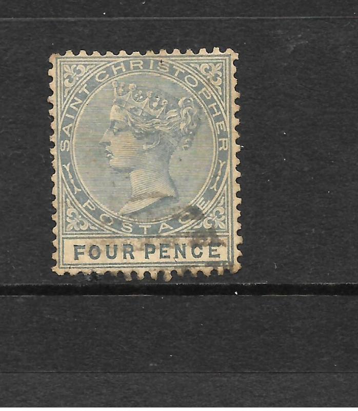 ST CHRISTOPHER  1882 4d  QV   FU  SG 17