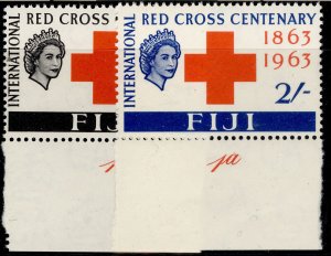 FIJI QEII SG333-334, 1963 red cross set, NH MINT. CONTROL