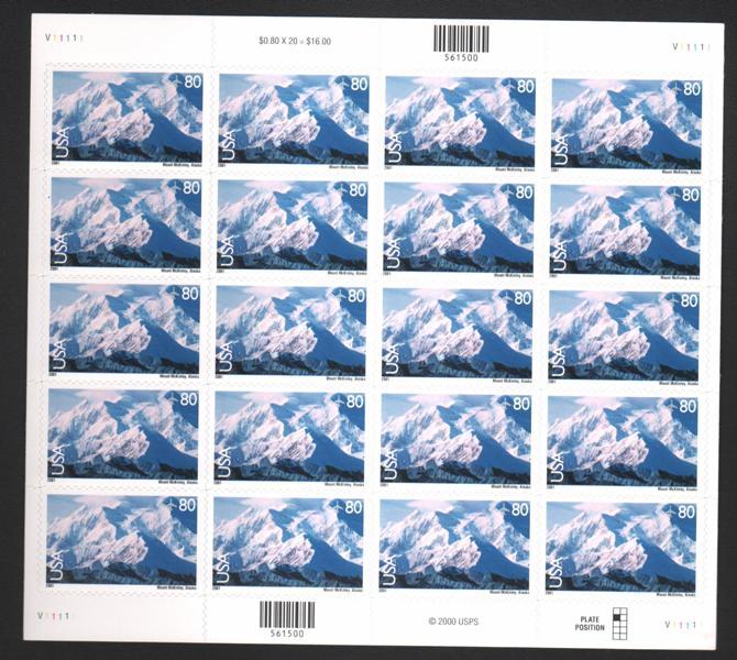 US #C137 Mint Sheet Mount McKinley 