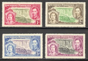 Southern Rhodesia Scott 38-41 Unused VLHOG - 1937 Coronation Set - SCV $3.55