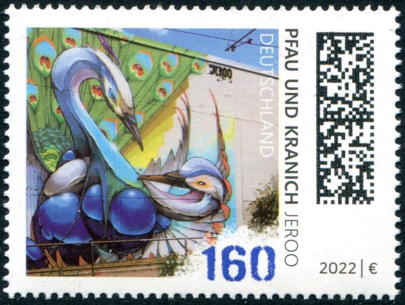 2022 Germany Peacock & Crane (Scott 3282) MNH