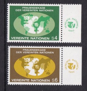 United Nations Vienna   #9-10  MNH  1980  decade for women