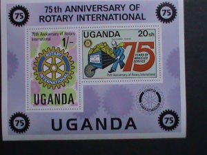 ​UGANDA-1980-SC#298a 75TH ANNIVERSARY-ROTARY INTERNATIONAL-MNH-S/S-VERY FINE