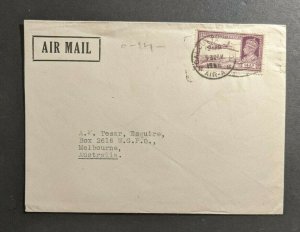 1946 Calcutta India Airmail Cover to Melbourne Australia