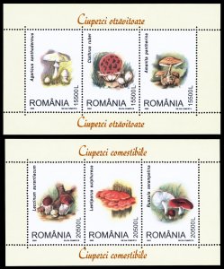 Romania 2003 Mushrooms Scott #4594-4595 Mint Never Hinged