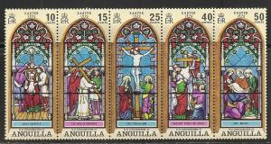 Anguilla 144a 1972 Easter strip MNH