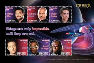 Gambia 2016 - Star Trek - Sheet of 6 Stamps - Scott #3722 - MNH