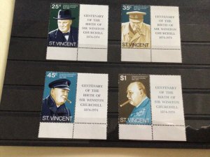 Sir Winston Churchill St Vincent mint never hinged stamps A13493