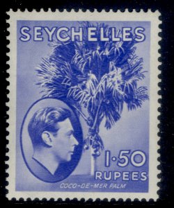 SEYCHELLES GVI SG147, 1r 50c ultramarine  , M MINT. Cat £48. CHALKY