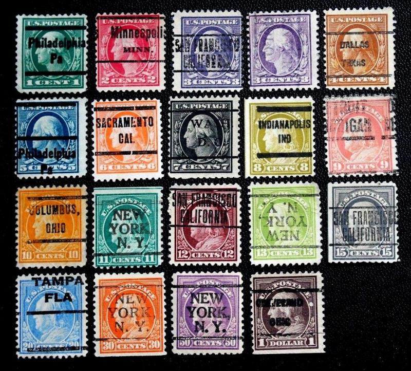 US Stamps Sc# 498 -518 Precanceled Specialized Complete Set (No 500 or 505)