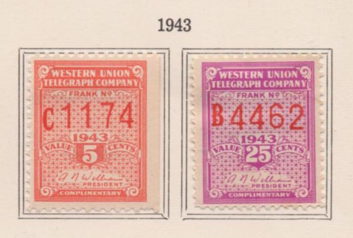 United States  16T108 & 16T109   Wester Union Telegraph Co.