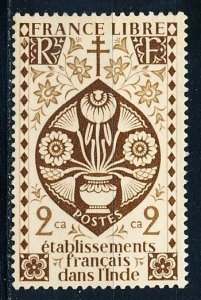 French India #143 Single Unused