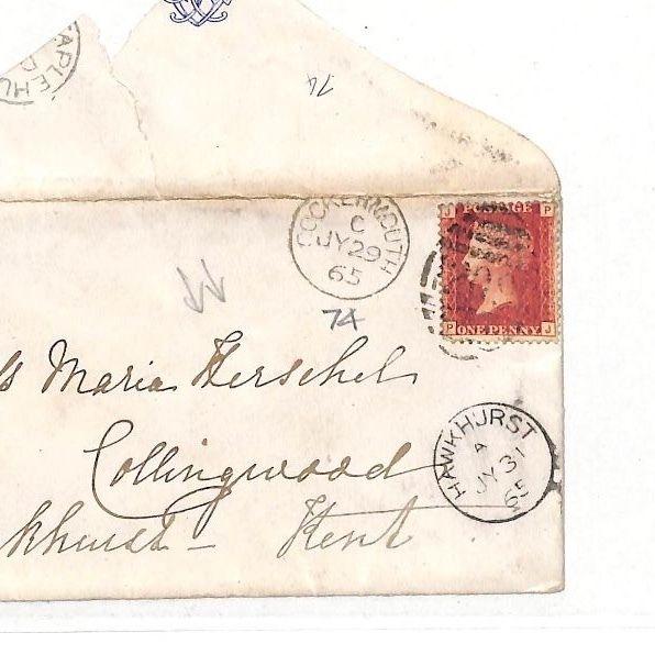 AT10 1865 GB *HERSHELL CORRESPONDENCE* COCKERMOUTH  Cover {samwells-covers}PTS